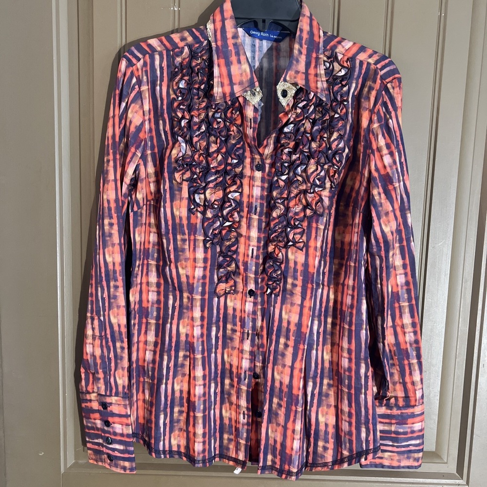 Georg Roth Los Angeles Western  Boho Goth Medium Blouse Size M